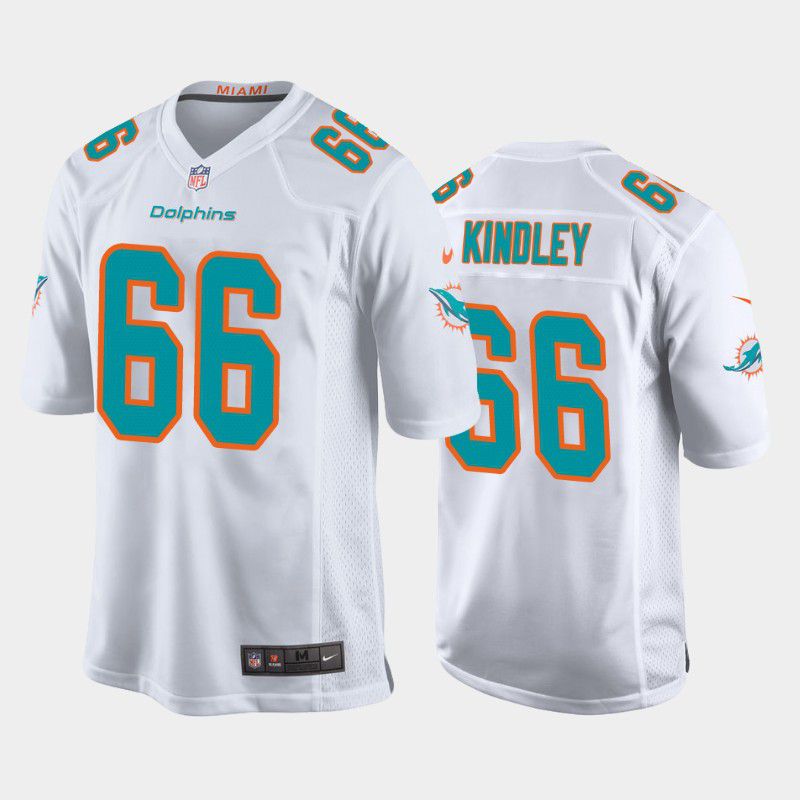 Men Miami Dolphins 66 Solomon Kindley Nike White Game NFL Jersey